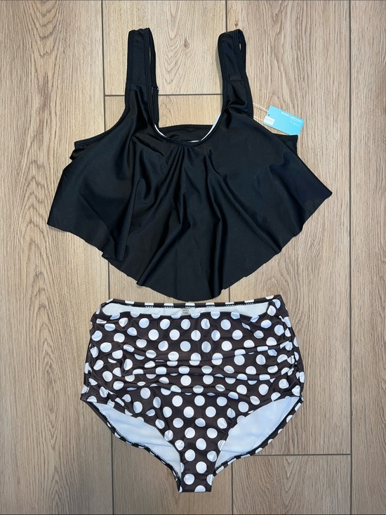 Summer Mae Other - High-Waist Polka Dot Bikini Set - Black & White